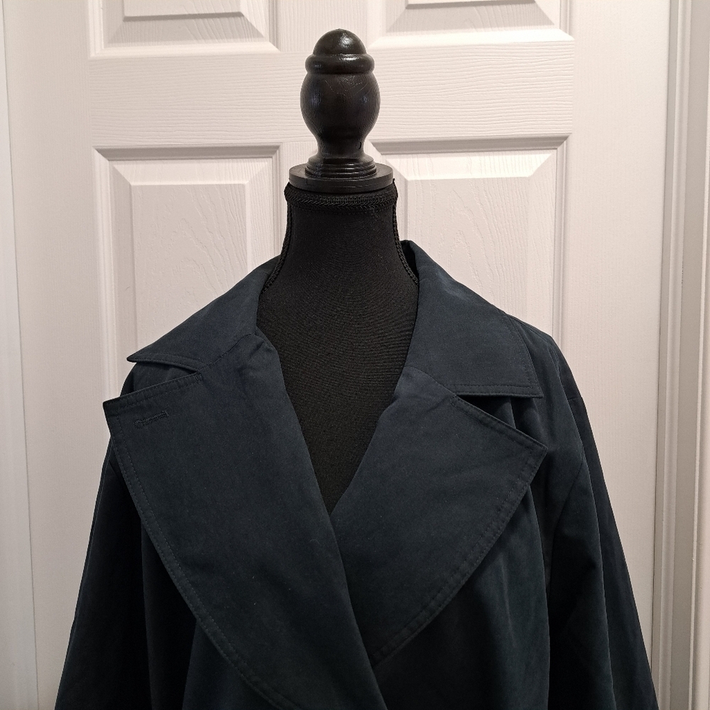 Women's Trench Coat Amazon Essentials Size XXL Blue Water Resistant Classic - Picture 4 of 10